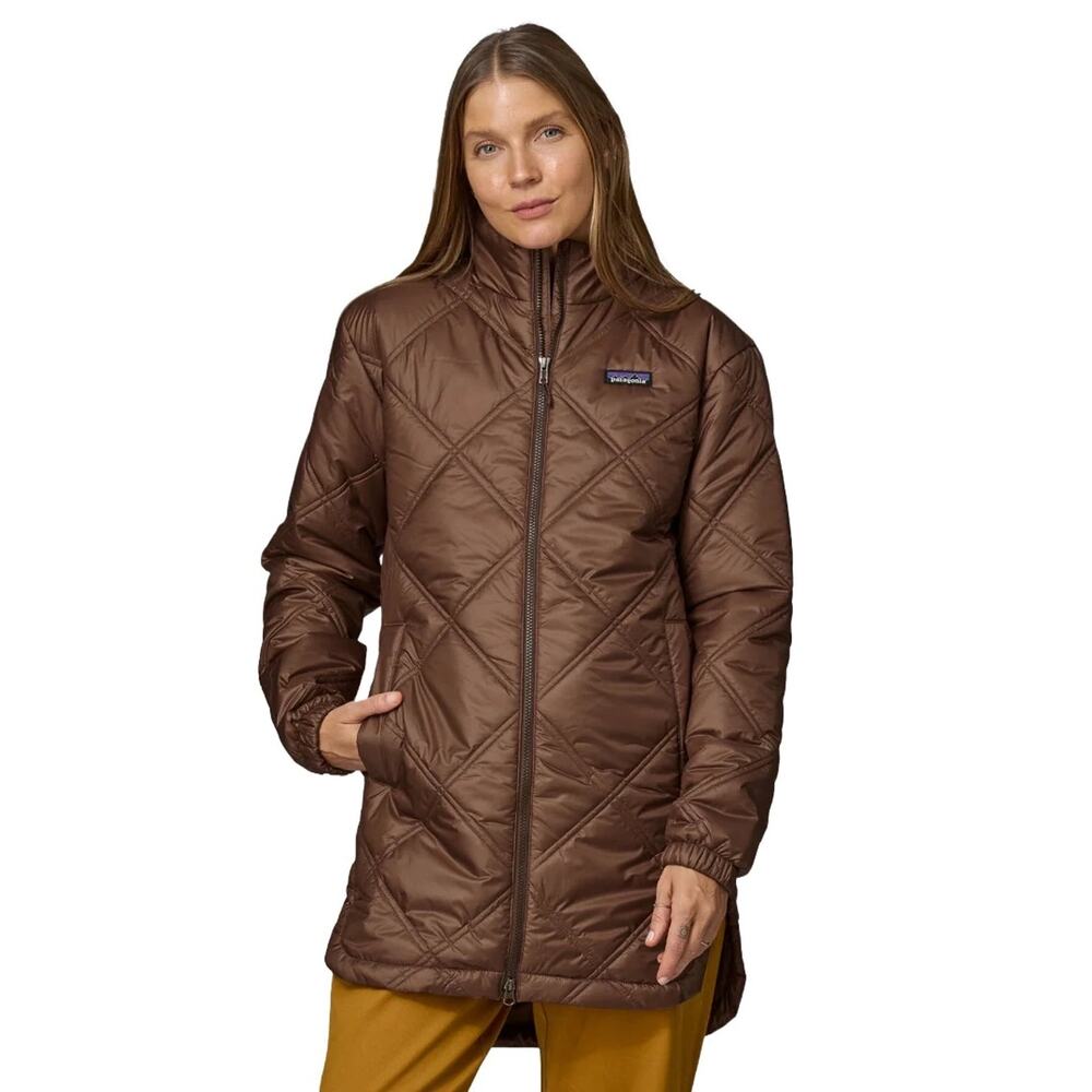 Patagonia Women's Pine Bank Insulated Parka Molasses Brown Sz S